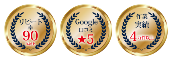 リピート率・Google口コミ・作業実績
